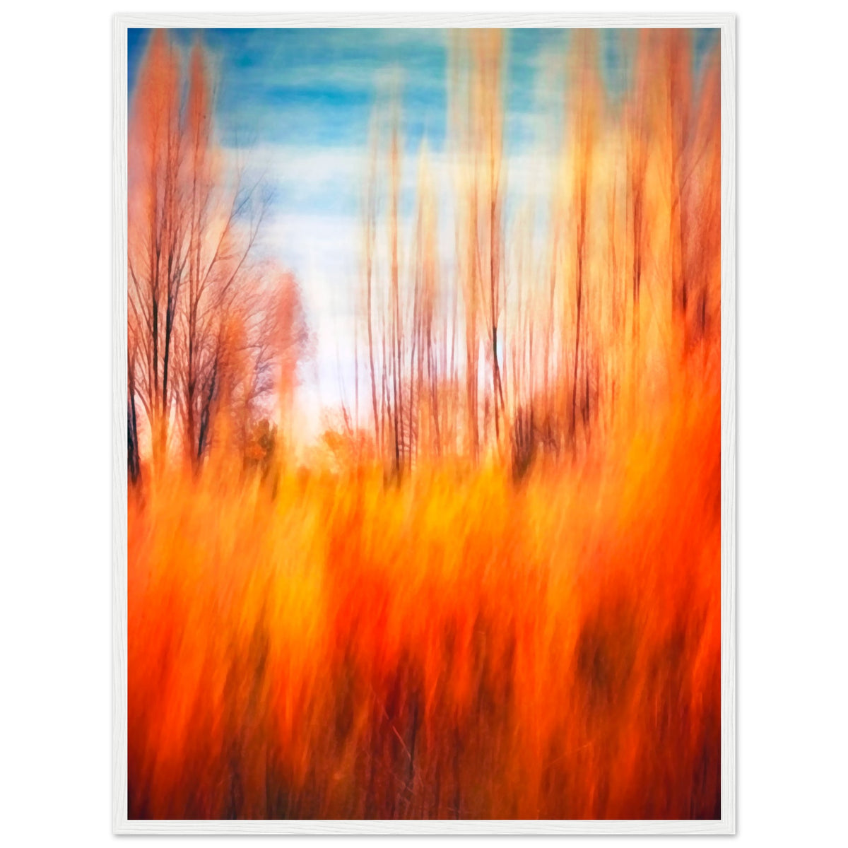 Autumn's Embrace - Framed Premium Poster - 60x80 cm 24x32″ White frame - Wooden Framed Posters