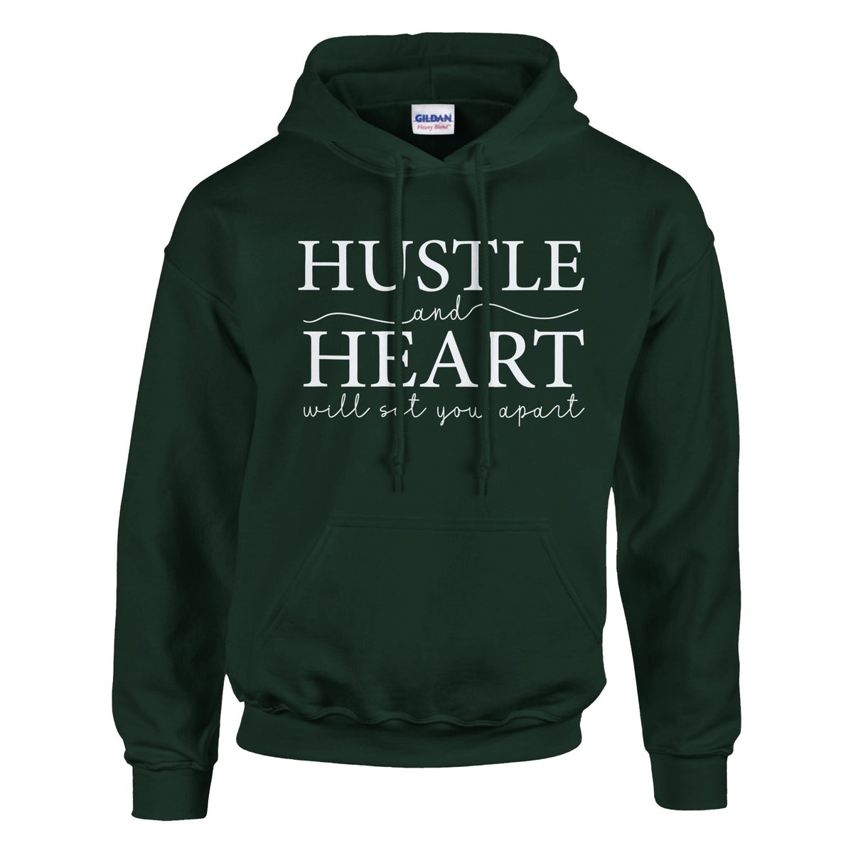 HUSTLE & HEART - Stand Out with Purpose - Forest Green - Hoodies