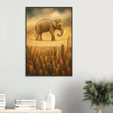 Give Big Dreams – Elephant on Wire Metal Framed Poster - - Metal Framed Posters