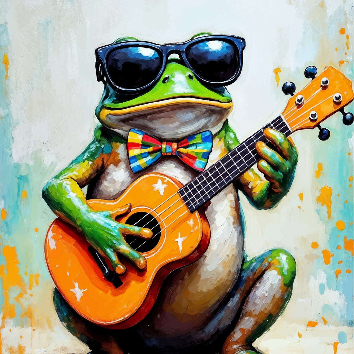 Funky Frog - Serenading the Room - - Framed Posters