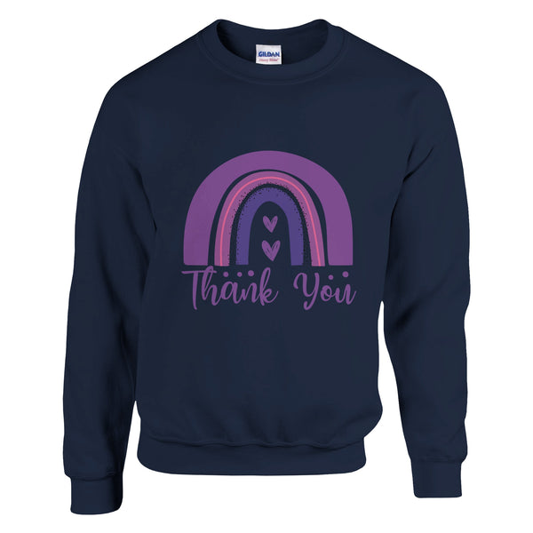 Thank You, Always - A Grateful Sweatshirt Expression - Navy - Sweatshirt