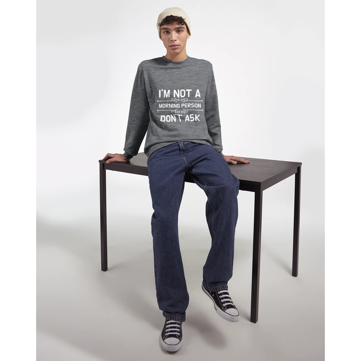 Control Freak Chic - Bold Statement Sweatshirt - Charcoal Heather - Crewneck Sweatshirts