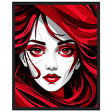 Red Passion - Art That Speaks - 40x50 cm 16x20″ Black frame - Framed Poster