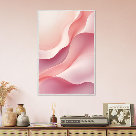 Image of Flowing Harmony - Subtle Pink Hues Wall Art