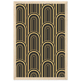 Timeless Elegance - Black and Gold Art Deco Masterpiece - 30x45 cm 12x18″ Wood frame - Framed Posters