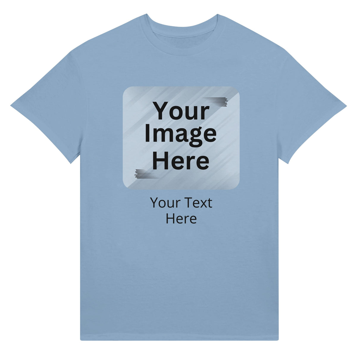 Ultimate Comfort - Unisex Ultra Customizable Cotton Classic Tee - Light Blue - T-shirts