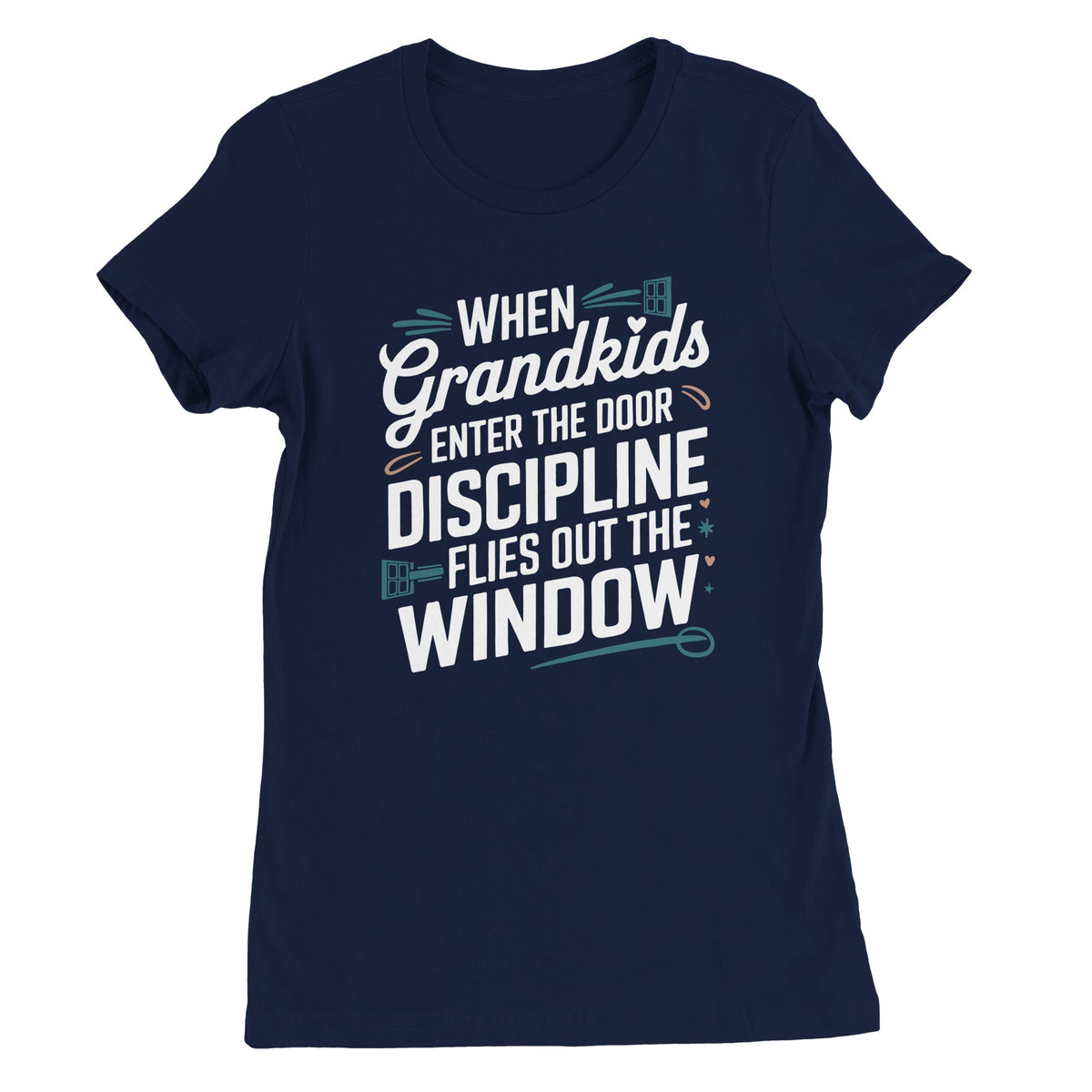 Playful Grandmother T-Shirt Gift – Premium Crewneck - Navy - T-Shirt