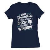 Playful Grandmother T-Shirt Gift – Premium Crewneck - Navy - T-Shirt