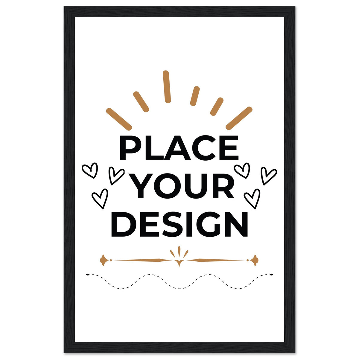 Vivid Decor - Semi-Glossy Customizable Posters with Sturdy Wooden Frames - 28x43 cm XL (11x17″) Black frame - Wooden Framed Posters