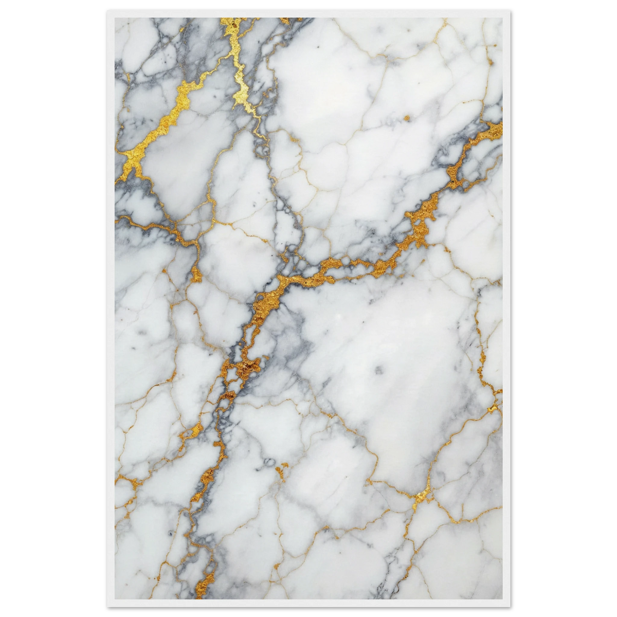 Gilded Marble - Luxury Texture Framed Poster - - Wooden Framed Posters