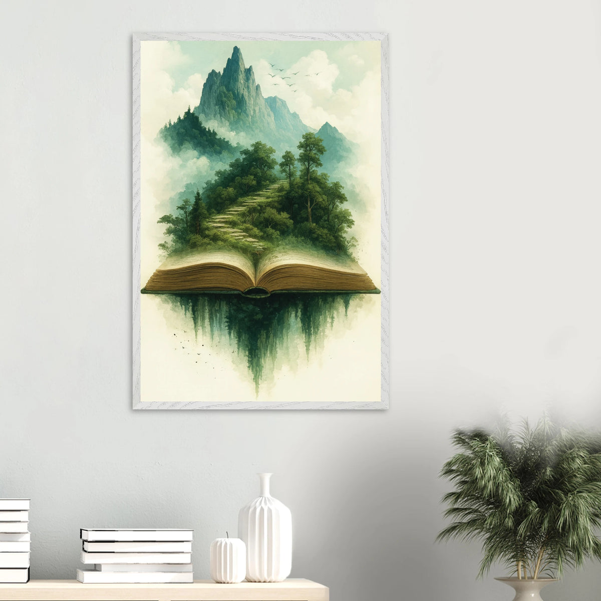 Journey Book Wooden Framed Poster for Gifting - - Wooden Framed Posters