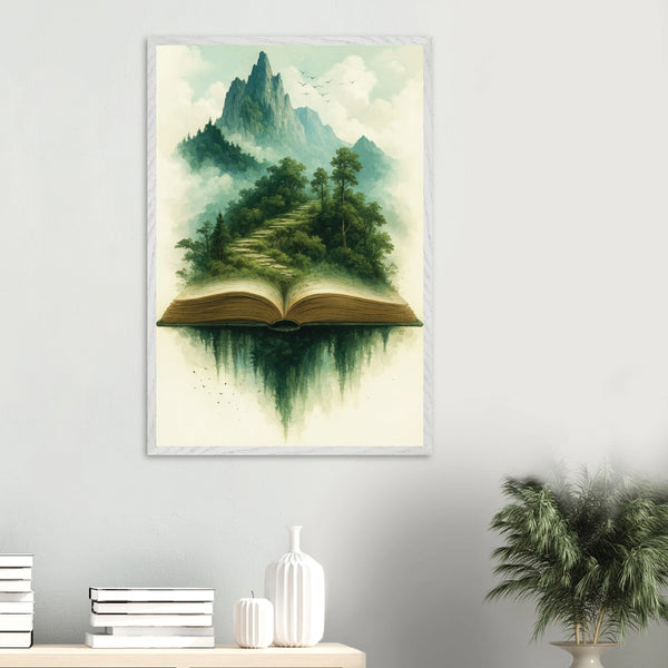 Journey Book Wooden Framed Poster for Gifting - - Wooden Framed Posters