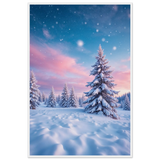 Winter Magic Framed Poster – A Cozy Gift for Her - - Wooden Framed Posters