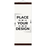 Elevate Your Space - Customizable Premium Matte Paper Poster with Hanger - 20x50 cm 8x20″ Dark wood wall hanger - Wooden Framed Posters