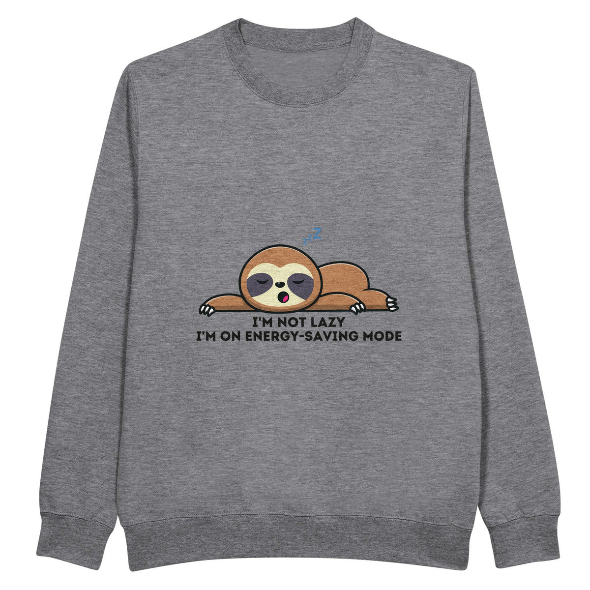 Energy-Saving Mode Sloth Sweatshirt - - Crewneck Sweatshirts