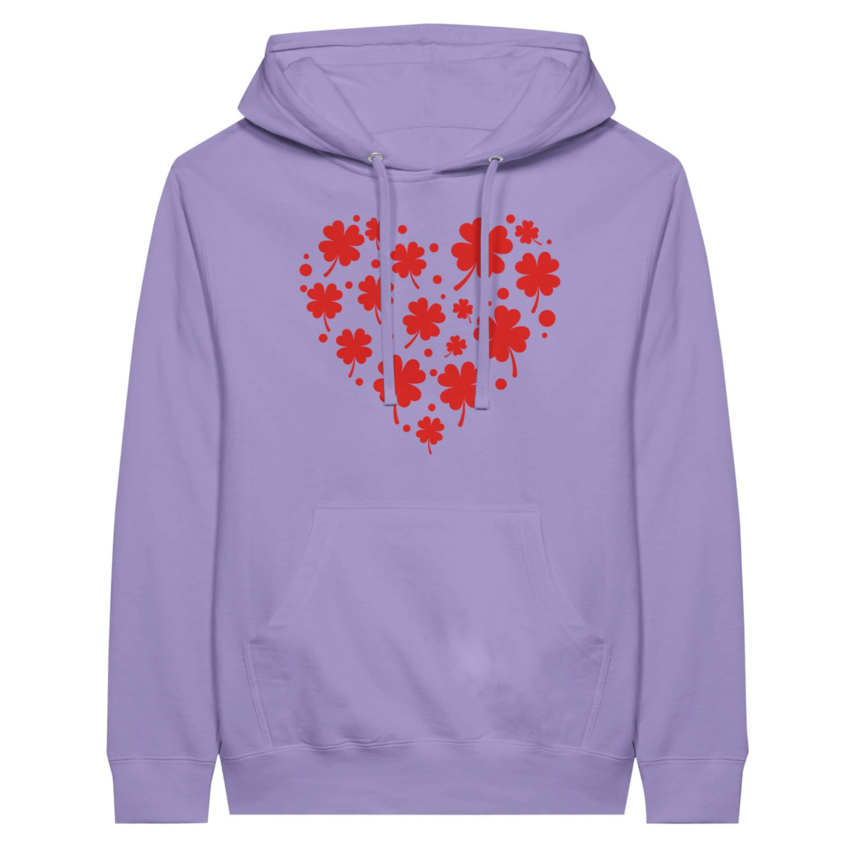 Blooming Memories - Red Heart Flower Unisex Hoodie - Lavender - Hoodies