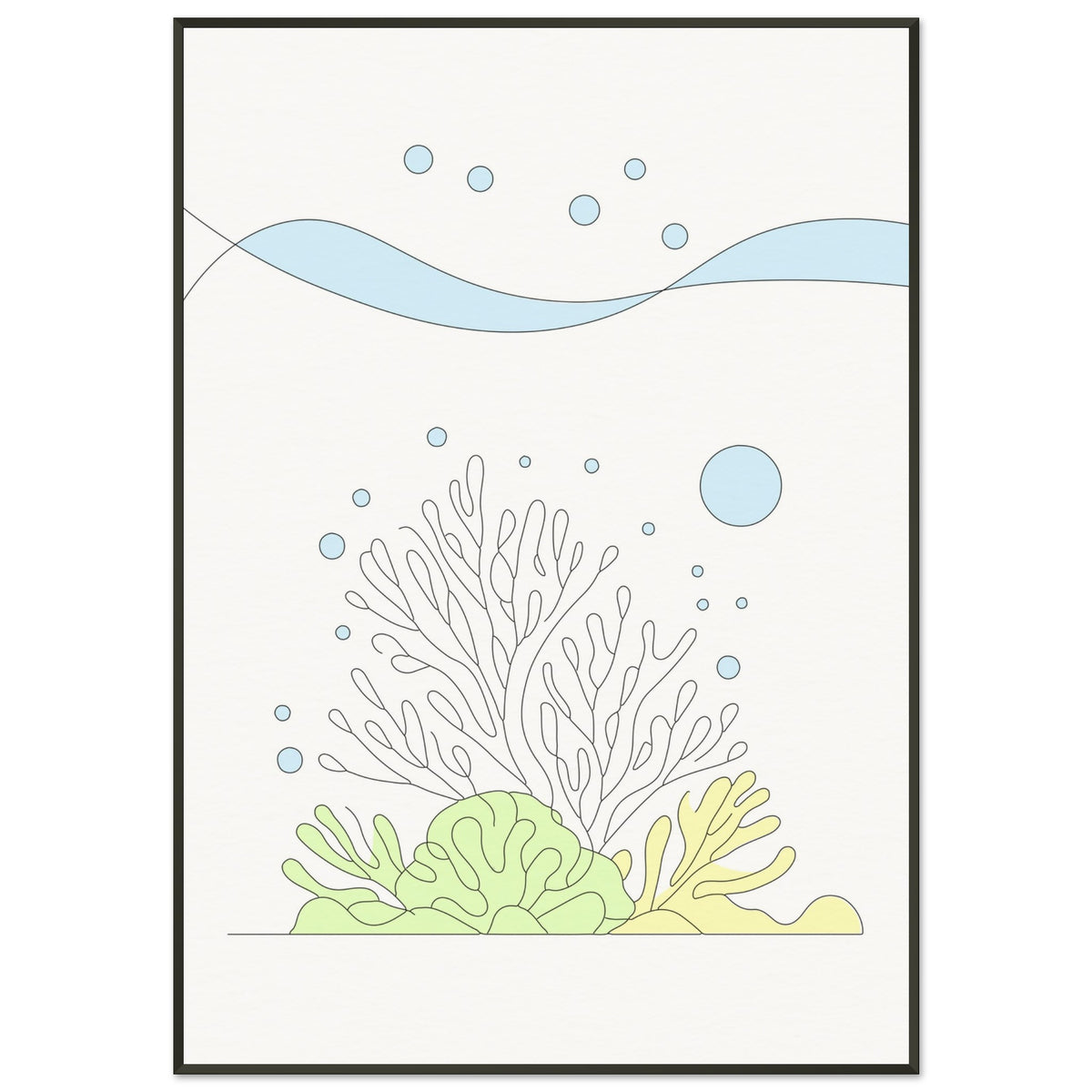 Oceanic Whimsy - Metal Framed Art - 70x100 cm 28x40″ - Metal Framed Posters