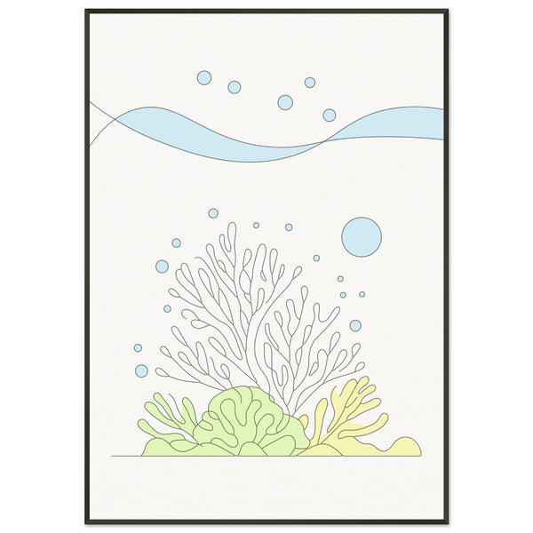 Oceanic Whimsy - Metal Framed Art - 70x100 cm 28x40″ - Metal Framed Posters