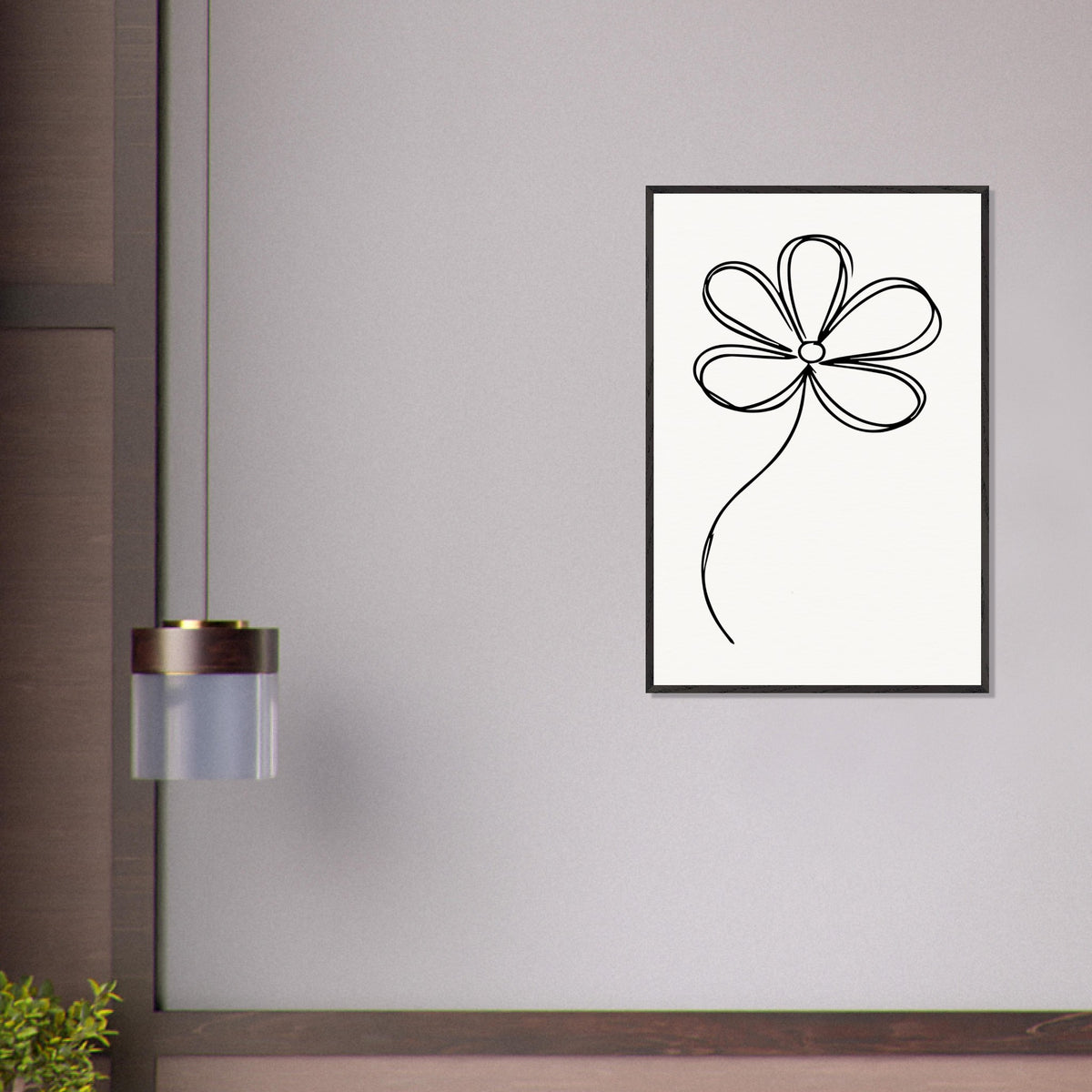 Simplicity in Bloom - Vintage-Inspired Floral Art - - Wooden Framed Posters