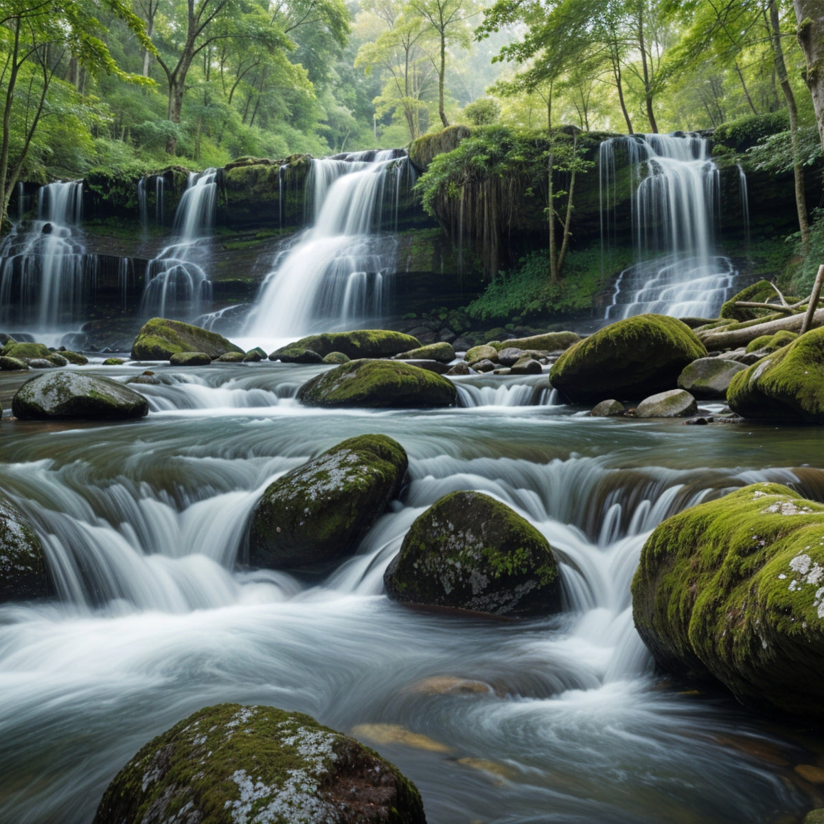 Whispers of a Hidden Waterfall - - Framed Posters