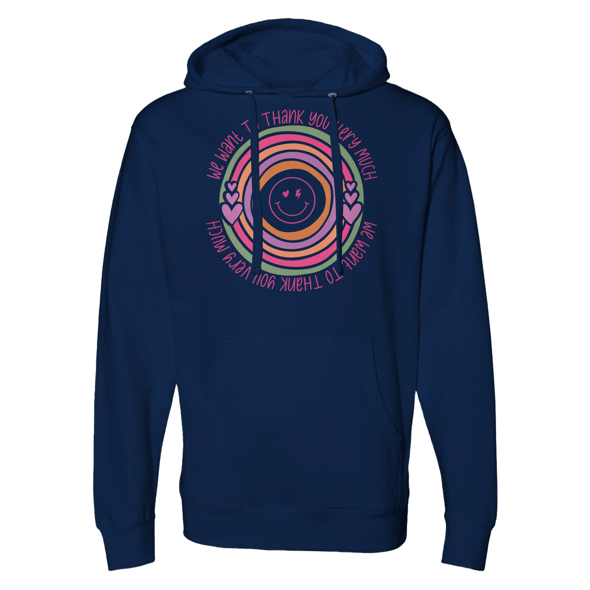 Expressing Thanks - Unveiling Our Thank You Apparel - Classic Navy - Hoodies