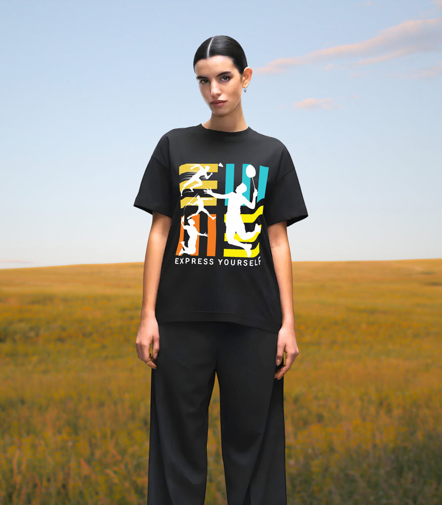 Active Expression - Sporty Oversized T-Shirt - - T-shirts