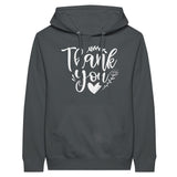 Gratitude Embrace - Premium Unisex Hoodie for Thankful Memories - Charcoal - Hoodies