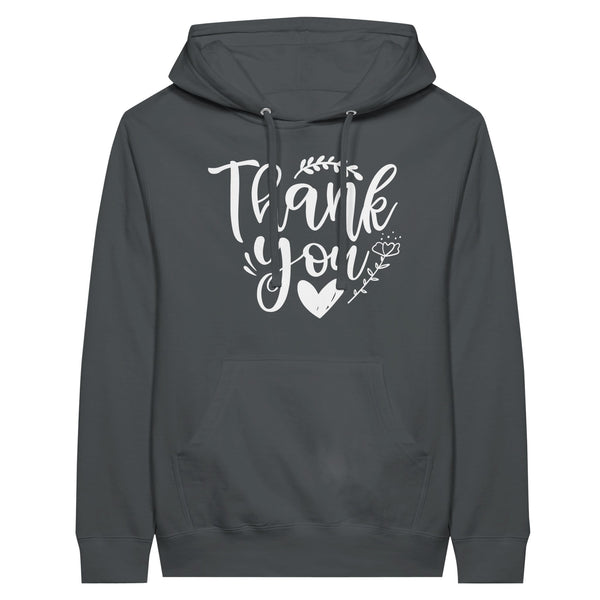 Gratitude Embrace - Premium Unisex Hoodie for Thankful Memories - Charcoal - Hoodies