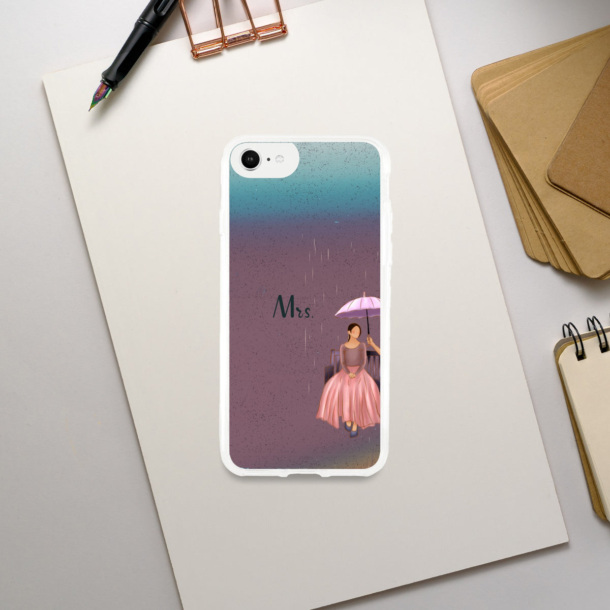 Rainy Romance - Mrs. & Mr. Matching Cases - - Tech Accessories