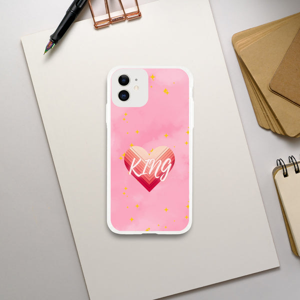 Royal Love Duo - King & Queen Heart iPhone Case - iPhone 12 For King - Tech Accessories