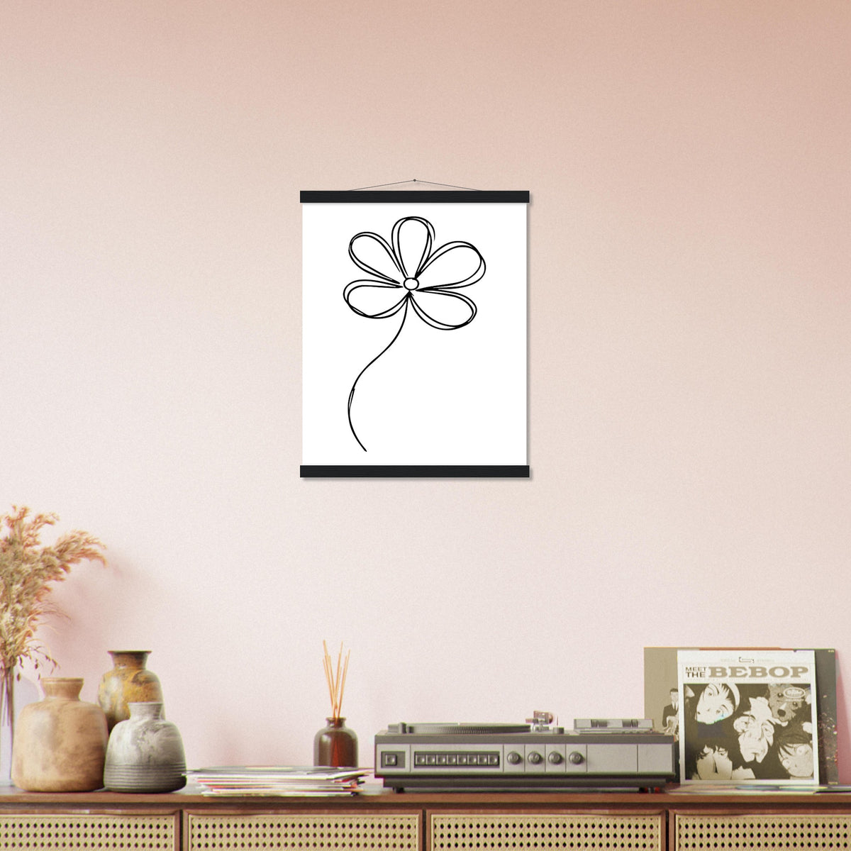 Sophisticated Minimalism - Magnetic Flower Poster - - Posters With Hanger