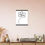 Sophisticated Minimalism - Magnetic Flower Poster - - Posters With Hanger