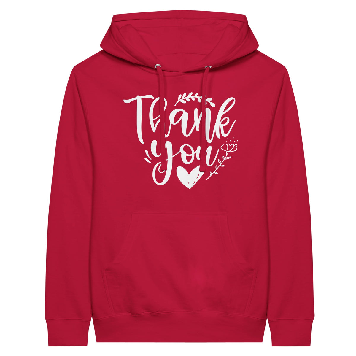 Gratitude Embrace - Premium Unisex Hoodie for Thankful Memories - Red - Hoodies