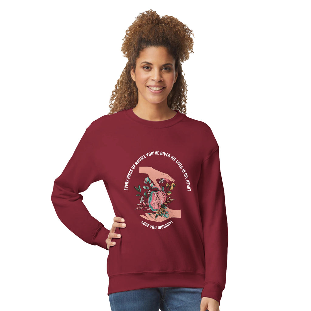 A Heart Full of Wisdom - Love You, Mommy! - Garnet - Sweatshirts