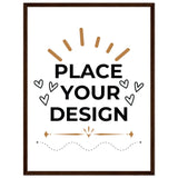 Vivid Decor - Semi-Glossy Customizable Posters with Sturdy Wooden Frames - 45x60 cm 18x24″ Dark wood frame - Wooden Framed Posters