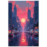 Rain in Neon – Fine Art Poster for Him/Her - - Posters