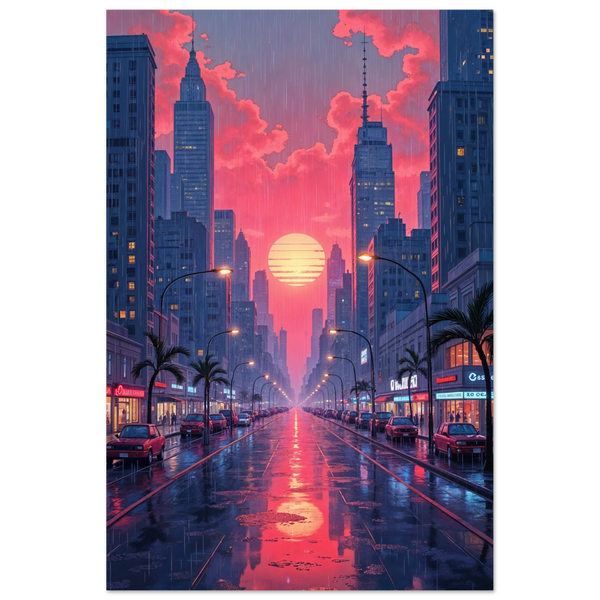 Rain in Neon – Fine Art Poster for Him/Her - - Posters