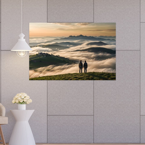 Image of Mountaintop Reflections - Two Explorers