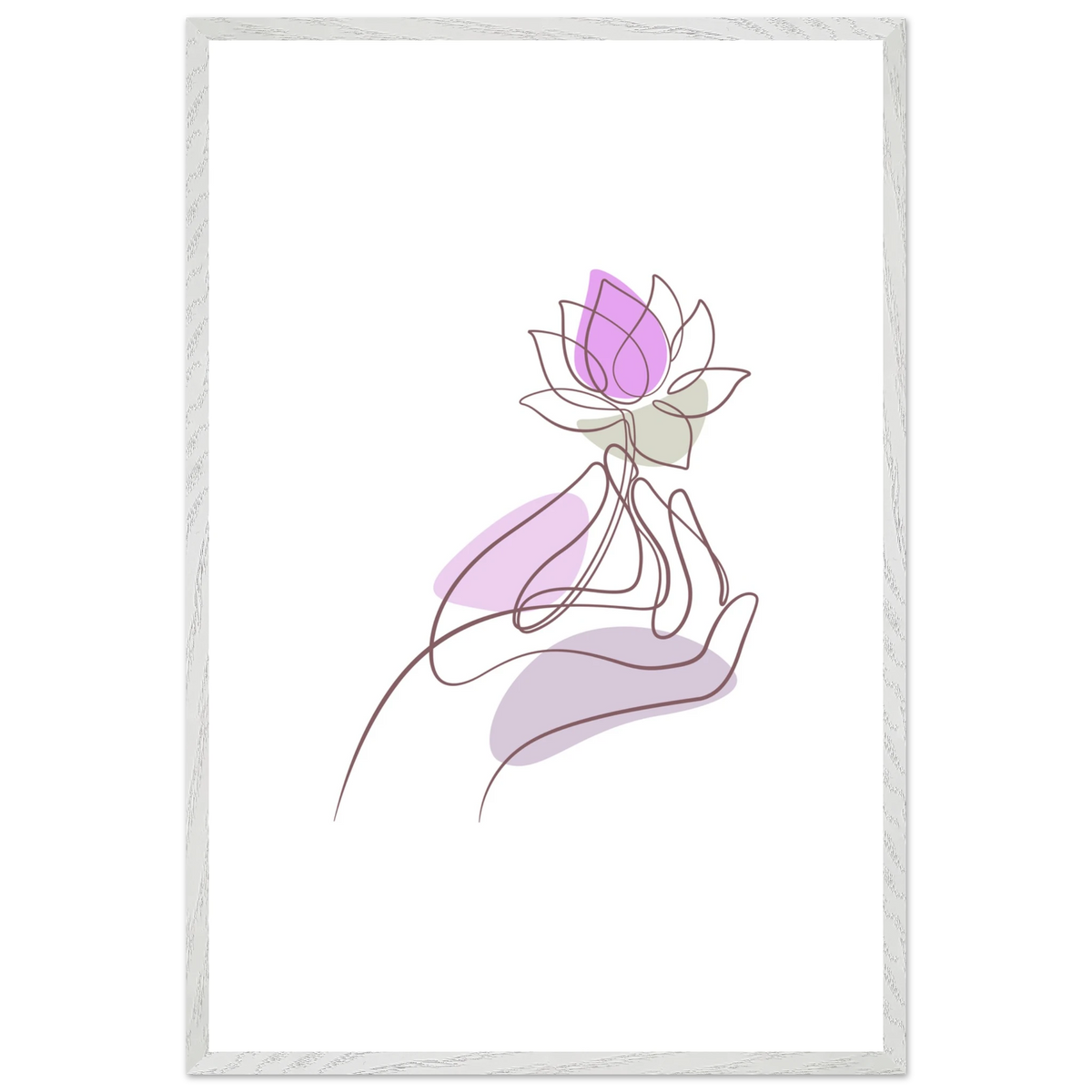 Grace in Bloom Poster – Gift for Wellness Lovers - - Wooden Framed Posters