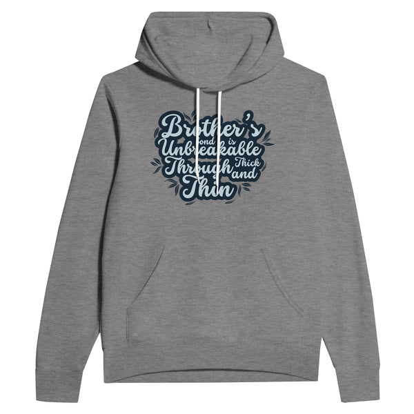 Unbreakable Brotherly Bond Hoodie - Dark Gray Heather - Hoodies