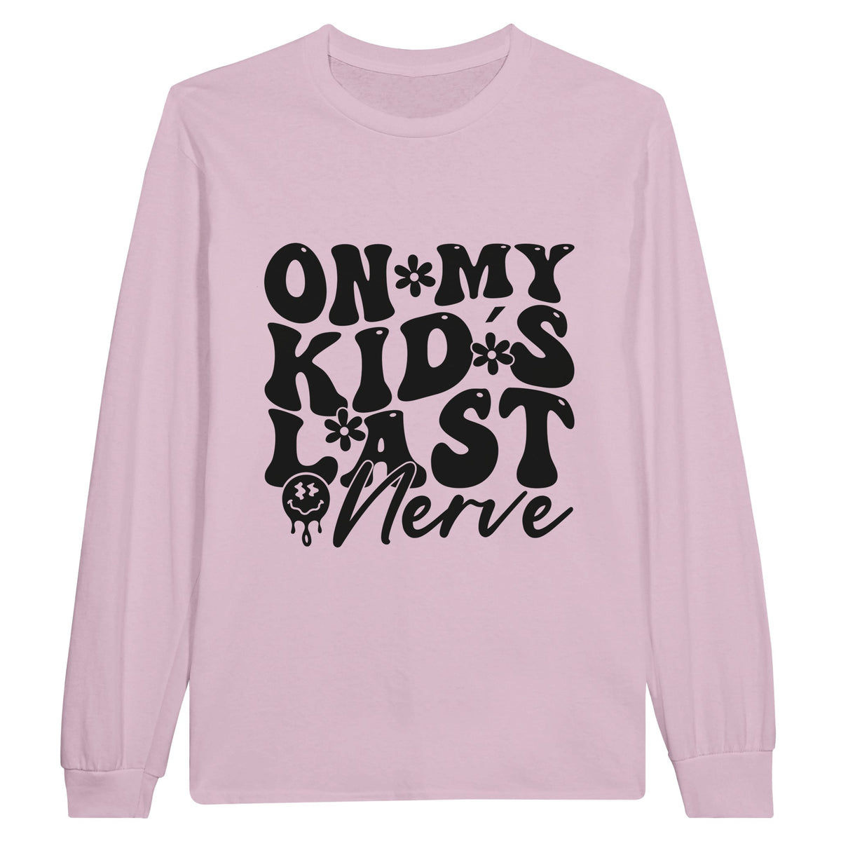 Momma's Last Straw - ON MY KID'S LAST NERVE Emblem Shirt - Light Pink - Sweatshirt