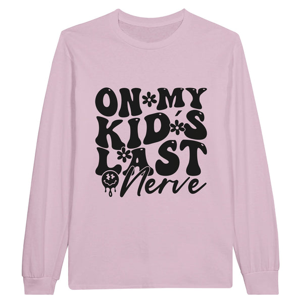 Momma's Last Straw - ON MY KID'S LAST NERVE Emblem Shirt - Light Pink - Sweatshirt