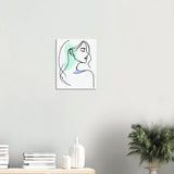 Graceful Contours - Abstract Female Silhouette on Canvas - - Canvas Prints