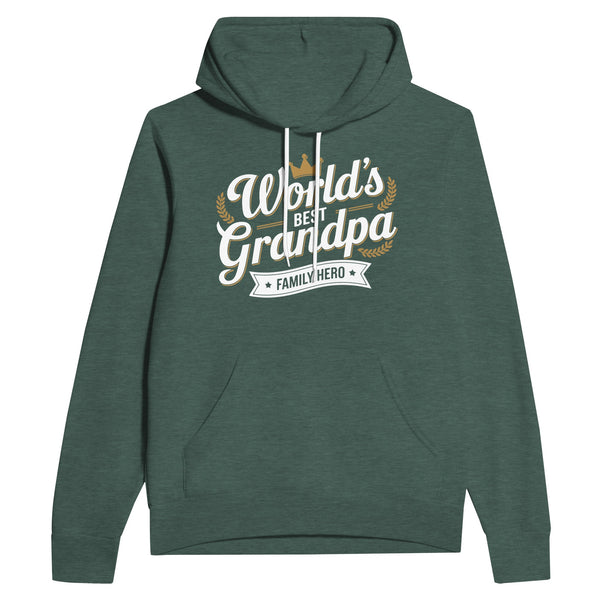 World’s Best Grandpa Hoodie – Bella + Canvas Comfort - Heather Forest - Hoodies