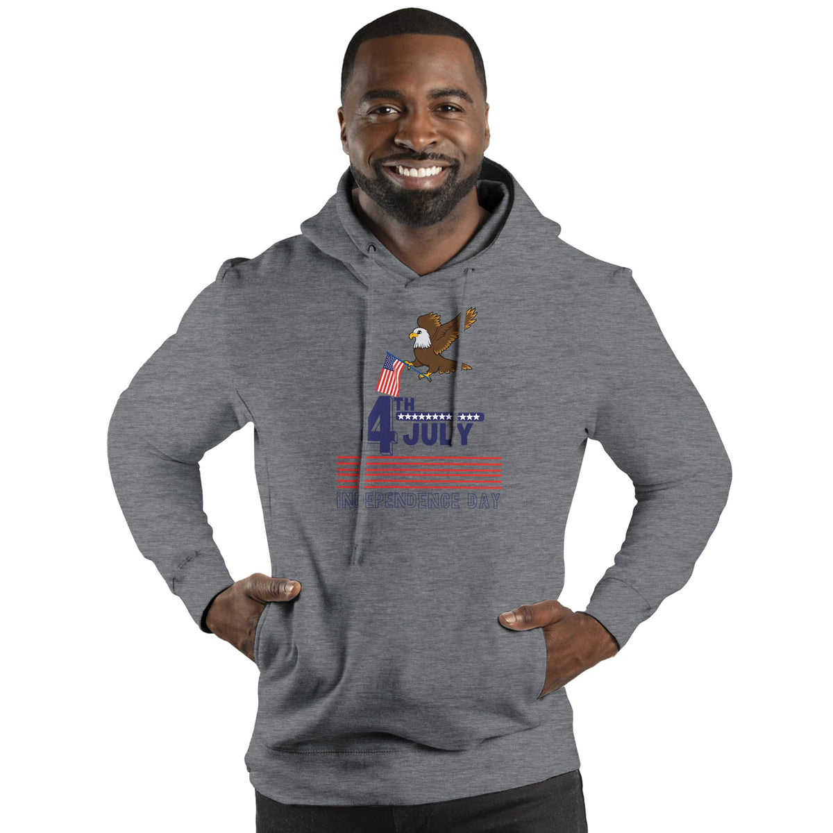 Soaring Eagle - Celebrate Freedom - Charcoal Heather - Hoodies