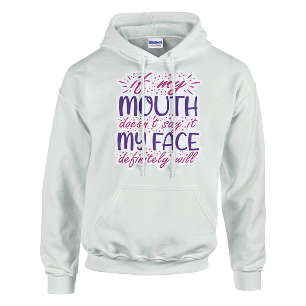 Speak Volumes - It My Mouth, My Face Hoodie - White - Hoodies