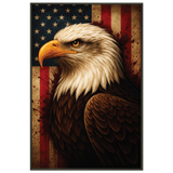 American Eagle Metal Framed Poster – Patriotic Gift Wall Art - Default Title - Metal Framed Posters