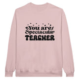 You Are a Spectacular Teacher Inside and Out - Light Pink - Sweatshirt