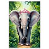 Adorable Jungle Royalty – Wooden Poster Gift - - Wooden Framed Posters