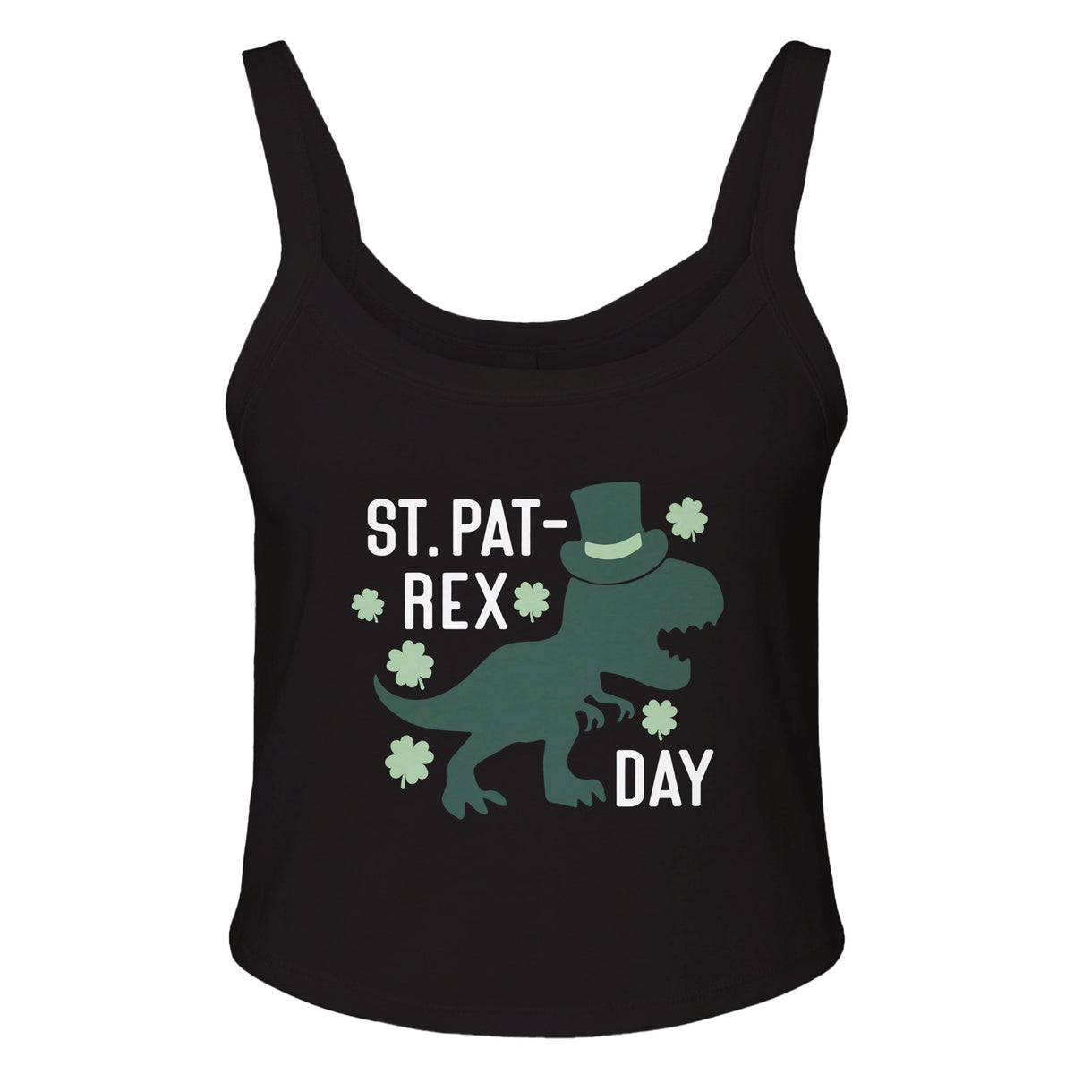 St. Pat-Rex Day - Roar into Festivities with Style - solid blk blend - Print Material